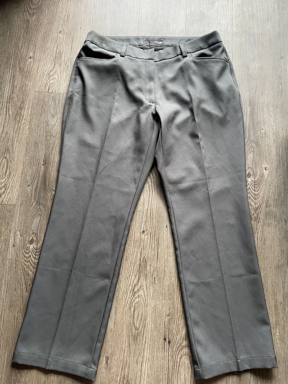 Classic Gray Straight-Leg Dress Trousers